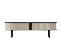 Audacious TV Bench Black Oak/White Sands