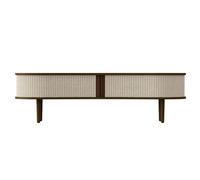 Audacious TV Bench Dark Oak/White Sands