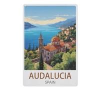 Audalucia Spain,Tin Signs New Year Easter Wall Decoration Bar Pub Family Cafe Signs Men Cave Gifts for Friends Family Fun Signs Nice Sign(15x30cm)6x12 inch-Z32