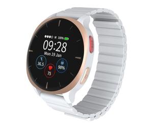 Audar E2 Senior Smartwatch with Fall Detection & SOS, 24/7 Heart Rate/Blood Pressure/SpO₂/Temperature Monitoring, IoT AI Wellbeing Reports & Health History, Cloud Dashboard, No Smartphone/App Needed