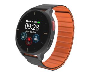Audar E2 Senior Smartwatch with Fall Detection & SOS, 24/7 Heart Rate/Blood Pressure/SpO₂/Temperature Monitoring, IoT AI Wellbeing Reports & Health History, Cloud Dashboard, No Smartphone/App Needed