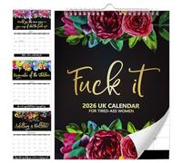 Audasi 2026 Calendar UK, Wall Planner Fu-ck it Calendar 2026 for Tired Women Funny Schedule Management Office Novelty Monthly Planner Home Organiser