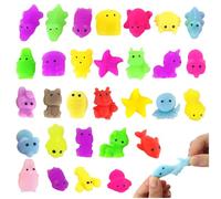 Audasi 30Pcs Mochi Squishy Toys, Kawaii Mini Animal Squishy Soft Squeeze Fidget Toys Stress Relief Sensory Toy Soft Squeeze Fidget Toy for Kids Gifts Classroom Prizes Easter Eggs Fillers Party Favors