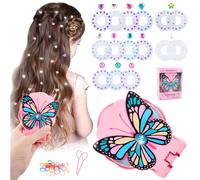 Audasi Butterfly Hair Gem Stamper, Rhinestone Shining Hair Diamonds Bit, Barbie Bedazzler Barbie Accessories