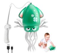 Audasi Dancing Squid Toy, Dancing Octopus Toy Funny Electric Crawling Octopus Toys with LED Light & Music Fishing Pole Automatic Obstacle Avoidance Dancing Squid Toys for Kids Boys Girls Gifts