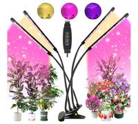 Audasi Grow Lights for Indoor Plants 4 Heads Full Spectrum 80 LEDs Plant Light 3 Modes of Lighting Timable and 360°Adjustable Grow Lamp for Seedlings and Succulents with Cable Remote