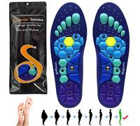 Audasi Magnetic Insoles for Slimming, Work Shoes, Plantar Fasciitis Relief - Reflexology Acupressure Orthopedic Insoles for Foot Fatigue Relief - Men Women