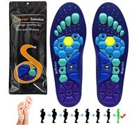Audasi Magnetic Insoles for Slimming, Work Shoes, Plantar Fasciitis Relief - Reflexology Acupressure Orthopedic Insoles for Foot Fatigue Relief - Men and Women