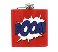 Auden Red Hip Flask With Boom Design