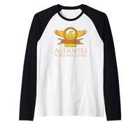 Audentes Fortuna Iuvat - Motivational Classical Latin Quote Raglan Baseball Tee