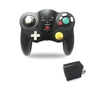 AudeRhine Gamecube Controller, Wireless Gaming Cube Controller Bluetooth 2.4G, Joystick Gamepad Classic NGC with Turbo E Clear Shock, Compatible with Console Nintendo Wii Switch Gamecube