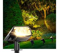 AUDERWIN Solar spotlights Outdoor 63 LED 3 Lighting Modes, IP65 Waterproof Lighten Yard Garden House Garage Pathway for Christmas Decorations-4 Pack