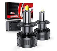 Audewdirect H7 LED Bulb, 2PCS 6-Sided 360 ° CHIP Car LED Lamp, 10000LM Car Headlight, 6000K White 12V 60W IP68 Waterproof Halogen Lamp and Xenon Lamp for Low Beam, High Beam