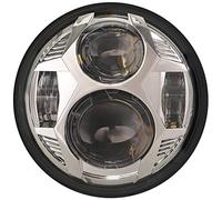 AUDEXEN 5.75 Inch Round Led Headlight 51W 5-3/4" Headlight Compatible with Harley Dyna Sportster Iron 883 Street Rod Street Bob Softail Deuce Custom Super Wide Glide Motorcycle, Chrome