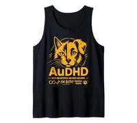 AuDHD Autism and ADHD Cat Dog Both Funny Tank Top