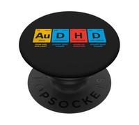 AuDHD Periodic Table Autism + ADHD for Nerds Distressed PopSockets Adhesive PopGrip