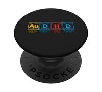 AuDHD Periodic Table Autism + ADHD for Nerds Distressed PopSockets Adhesive PopGrip