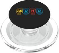 AuDHD Periodic Table Autism + ADHD for Nerds Distressed PopSockets PopGrip for MagSafe
