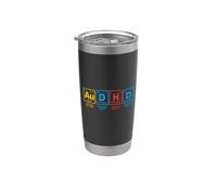 AuDHD Periodic Table Autism + ADHD for Nerds Distressed Stainless Steel Insulated Tumbler