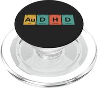 AuDHD Periodic Table Autism+ADHD for Nerds Retro Distressed PopSockets PopGrip for MagSafe
