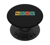 AuDHD Periodic Table Autism+ADHD for Nerds Retro PopSockets Adhesive PopGrip