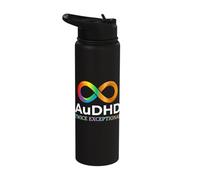 AuDHD Twice Exceptional Pride Stainless Steel Insulated Water Bottle