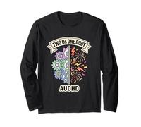 AuDHD Two Operating Systems One Body Adult Art Long Sleeve T-Shirt