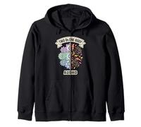 AuDHD Two Operating Systems One Body Adult Art Zip Hoodie