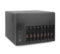 AUDHEID K7 8 Bay NAS Case, Computer Enclosures Compatible Micro-ATX Mini-ITX Motherboard, 3 x Fans, 8 x 2.5/3.5" Tray, Network Attached Storage Server for Home(Diskless)