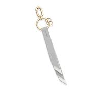Audi 3182400200 Key Fob Leather Women's Lanyard Loop Logo, Grey/Cream, gray, standard size, Classic
