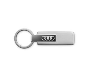 Audi 3182501800 Stainless Steel Key Ring with Audi Rings Emblem Silver
