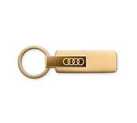 Audi 3182501820 Stainless Steel Key Ring with Audi Rings Emblem Gold