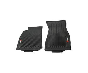 Audi 4K1061221A041 Rubber Floor Mats 2 x Front Rubber Mats All Weather Mats Red/Black with S6 Lettering