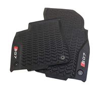 Audi 4M1061221B041 All Weather Mats Premium Rubber Front Floor Mats with SQ7 Lettering, Black