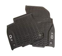 Audi 4M1061221C041 all-weather floor mats, 2 x rubber mats, front floor mats, rubber, black, with Q7 lettering in contrasting colour