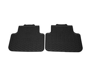 Audi 4M1061512A041 Rubber Floor Mats Rear 2 x Rubber Mats All Weather Mats Black Without Push Button Fastening