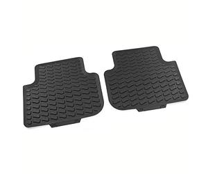 Audi 83A061511041 Premium Rubber Floor Mats Rear 2 x Rubber Mats All-Weather Mats, Black