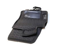 Audi 83B061501041 Premium Rubber Floor Mats Front 2 x Rubber Mats All Weather Mats Black with Q3 Lettering