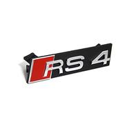 Audi 8E0853736E2ZZ Lettering RS4 8E Original Emblem Radiator Grille Clip Sign, Black/Red