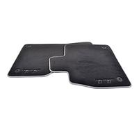 Audi 8S1061275MNO Textile Floor Mats Premium Front Black/Silver Grey Pack of 2