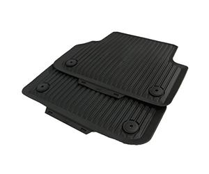 Audi 8W0061511041 All Weather Rear Floor Mats Black A4 Pack of 2