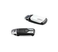 Audi 8W0071208S9R Key Bezel Cover with Rings Logo Only for Key 4M0959754 8W0959754 8S0959754 *Without * Chrome Clip (Glacier White)