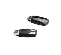 Audi 8W0071208Y9T Key Bezel Cover with Rings Logo Only for Key 4M0959754 8W0959754 8S0959754 *Without * Chrome Clip (Mythos Black)