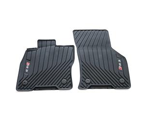 Audi 8Y1061221B041 Premium All Weather Rubber Rugs, 2 x Front Rubber Rugs, Black, RS3, Not Mild Hybrid (MHEV)
