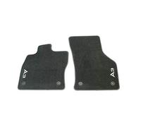 Audi 8Y1061275MNO Premium Textile Floor Mats, 2 x Front Floor Mats, Fabric Mats, Velour, with A3 Lettering, Not for Mild-Hybrid/eTFSI, Black