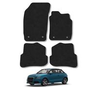 Audi A1 (2010-2019) Car Mats Accessories Tailored Fit Carpet Floor Mats Non Slip Black Trim Full Coverage Compatible Accessory Front Rear Set Anti Slip Granulated Backing Hand-Finished Clips