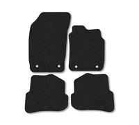 Audi A1 (2010-2019) Premium Car Mats Accessories Tailored Fit Tufted-Pile Carpet Black Trim Non-Slip Floor Mats Full Coverage Compatible Accessory Full Front & Rear Set Hand-Finished with Clips