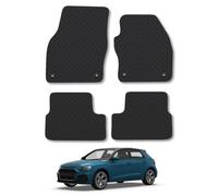 Audi A1 (2018+) Rubber Car Mats Compatible with Accessories Tailored Fit Heavy-Duty Floor Mats Set Accessory Waterproof Durable Custom Fit Water Resistant Easy-Clean 3mm Thick