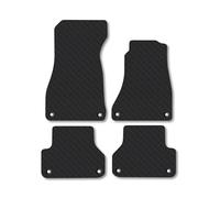 Audi A4 (2016+) Heavy Duty Thick Rubber Car Mats Accessories Tailored Fit Front Rear Set Compatible Accessory Waterproof Durable Non-Slip 5mm Full Coverage Protection with Clips