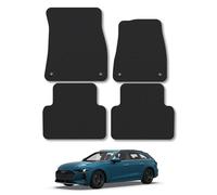 Audi A5 Avant (2025+) Heavy Duty Thick Rubber Car Mats Accessories Tailored Fit Front Rear Set Compatible Accessory Waterproof Durable Non-Slip 5mm Full Coverage Protection with Clips